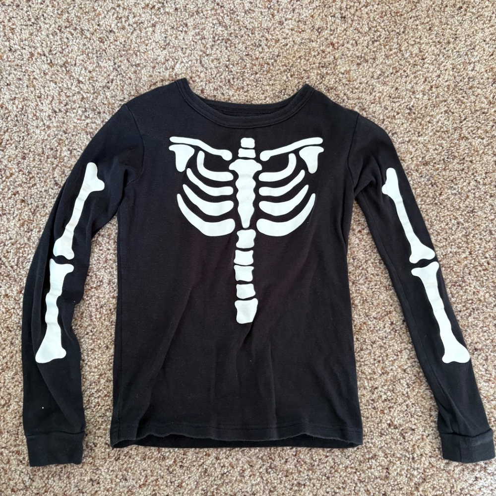 Glow-in-the-dark OshKosh B'gosh bones pajamas/costume